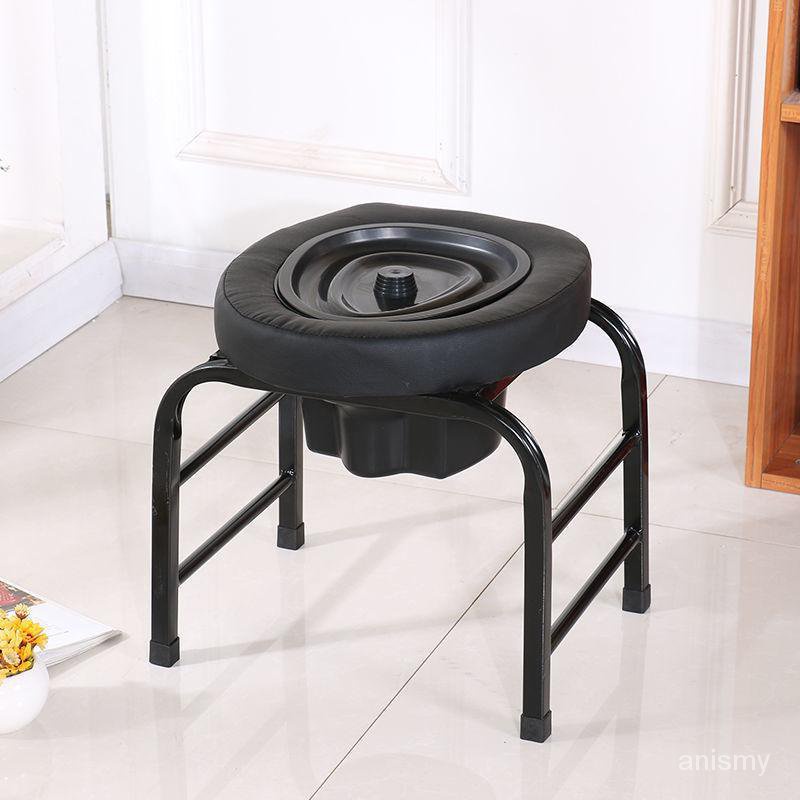 Foldable Potty Seat Elderly Commode Chair Pregnant Women Commode Mobile