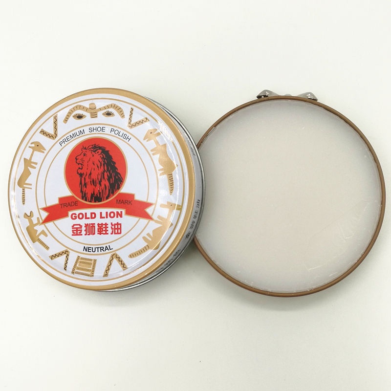 Golden Lion Shoe Polish 80g Pure Oil Type Large Iron Box Solid Colorless Wax Black Brown Shanghai Premium 0517 Shopee Philippines