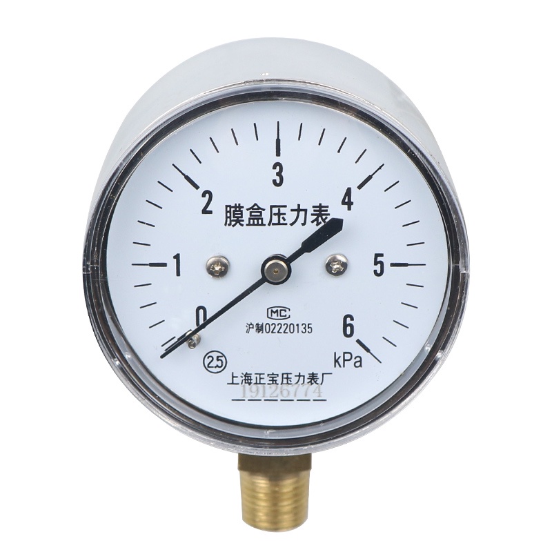 YE60 0100KPA Membrane Pressure Gauge/Low Pressure Gauge/Capsule