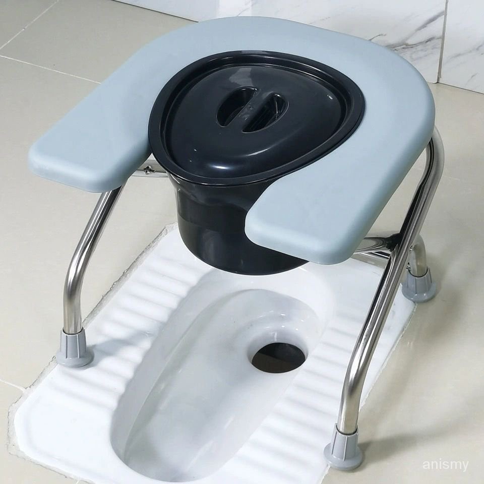 Plate Folding Potty Seat Pregnant Women Elderly Toilet Commode Chair
