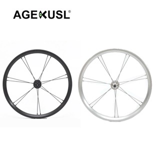 AGEKUSL Bike Wheel Set 1 To 3 Speed Front 14H Rear 21H 16 Inch 349 Front 74mm Rear 112mm Wheels