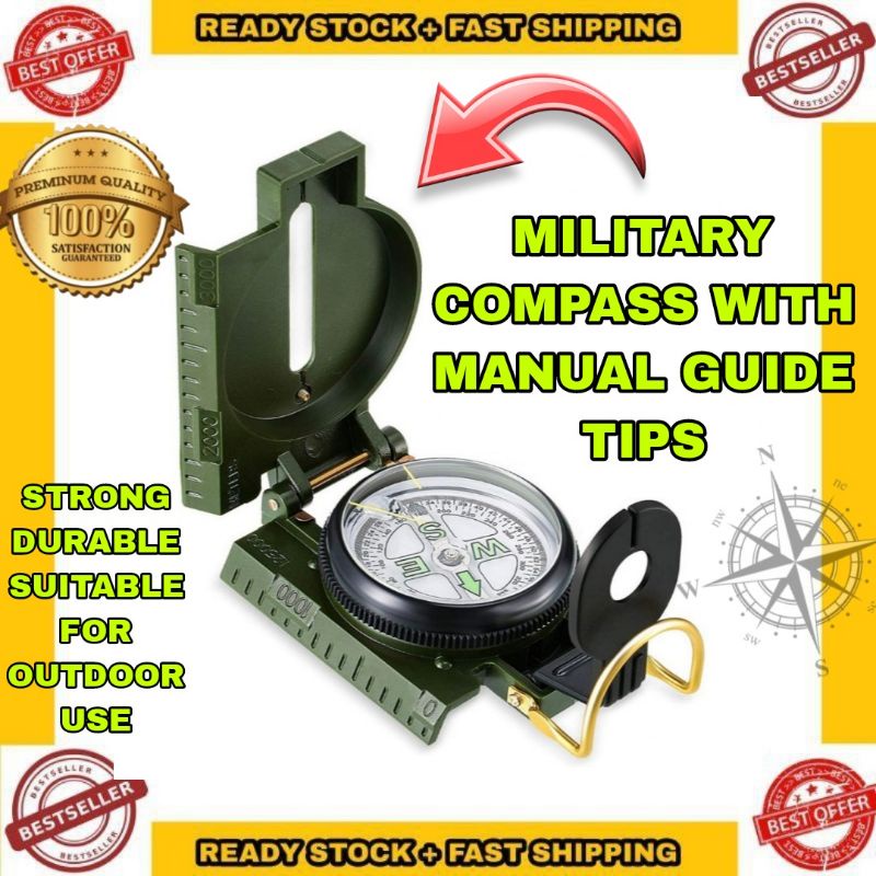 COMPASS MILITARY COMPASSES KOMPAS KIBLAT Lensatic Compass Tactical ...