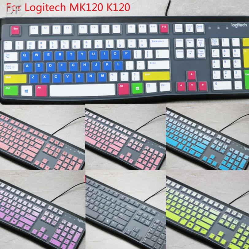 For Logitech MK120 K120 Soft Ultra-thin Silicone Laptop Keyboard Cover ...