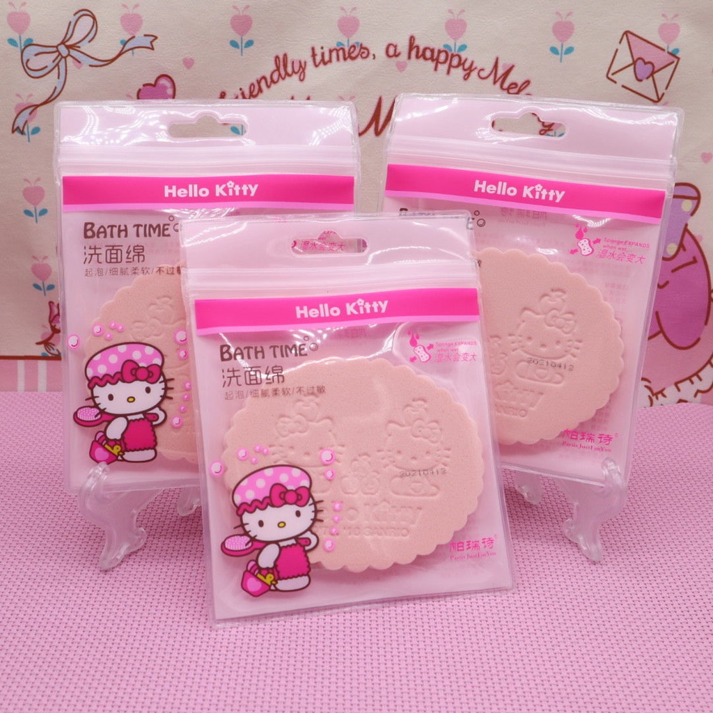 Paris HelloKitty Deep Cleansing Sponge Puff Face Wash Puff Cleansing