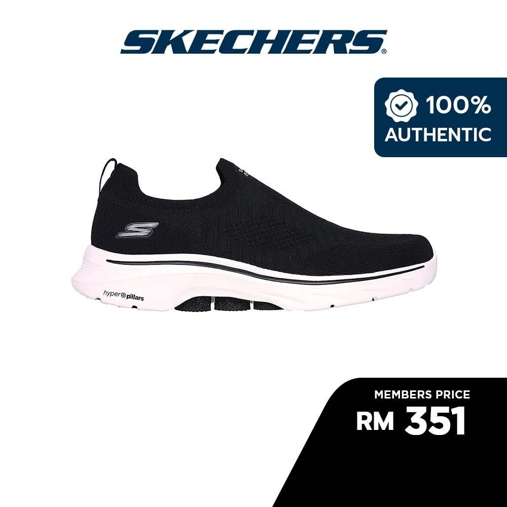 Skechers Men GOwalk 7 Diligent Walking Shoes - 216634-BLK Air-Cooled ...