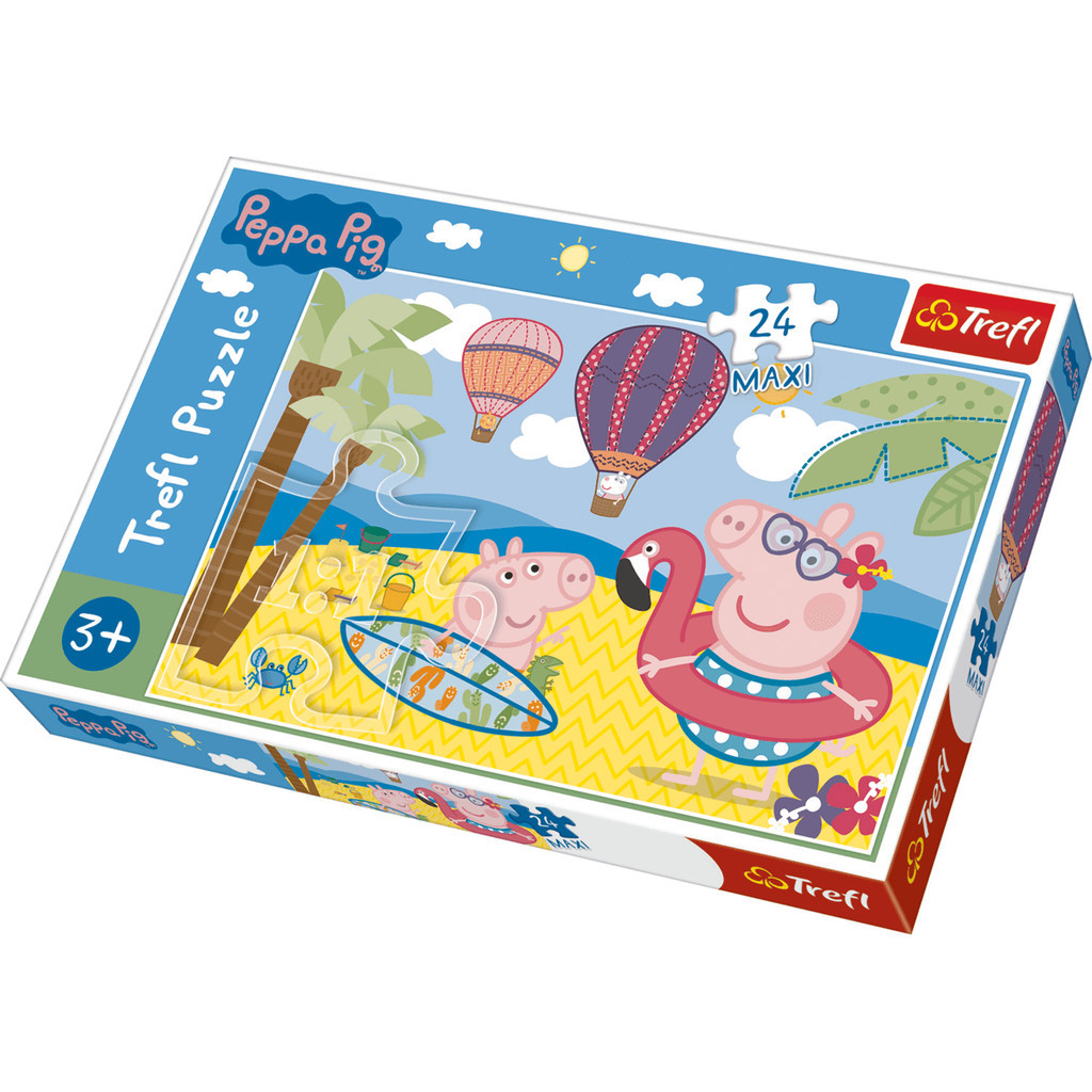 Trefl 24 Pieces Maxi Puzzle Peppa Pig Peppa Holiday | Shopee Philippines