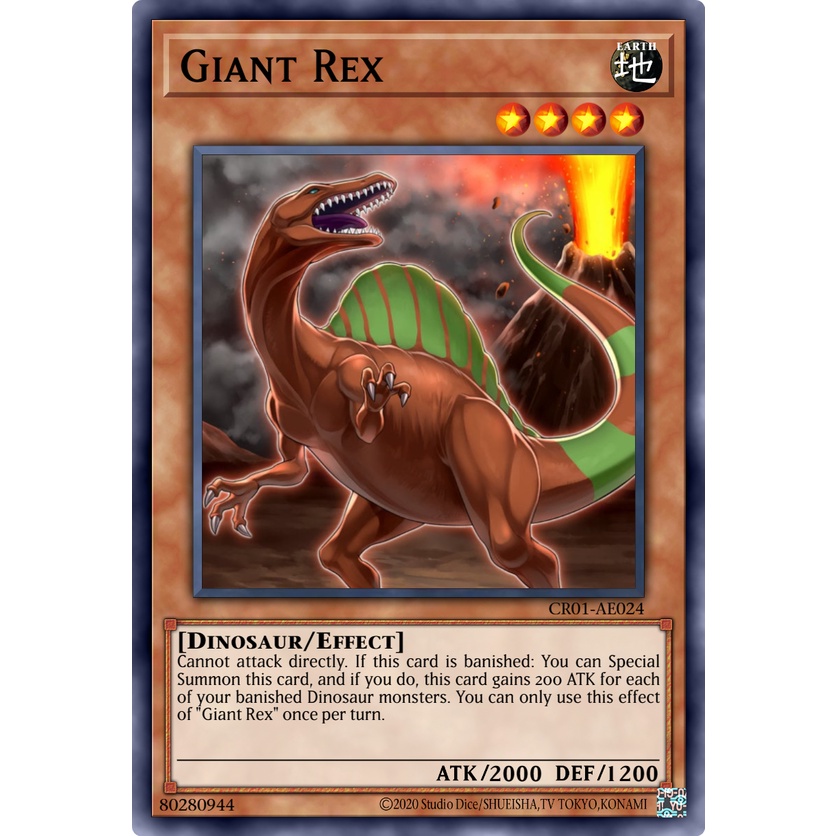 [Mengyou Card] Yu-Gi-Oh CR01-AE024 Giant Rex (Giant Rex Spinosaurus ...