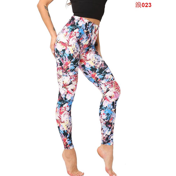 Women Soft Workout Tights Outfits Yoga Pants Floral Print Leggings ...