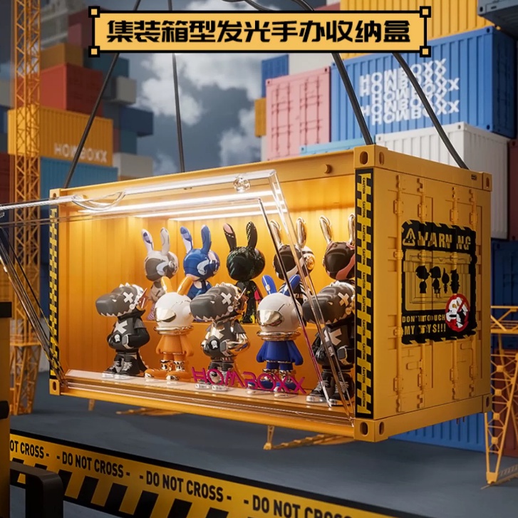 Acrylic Popmart Display Box With Led Light Voice Control Figurine ...