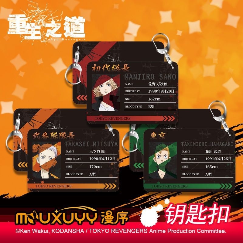 [Ready Stock] Tokyo Avengers Student Card Keychain Sano Manjiro Venue ...