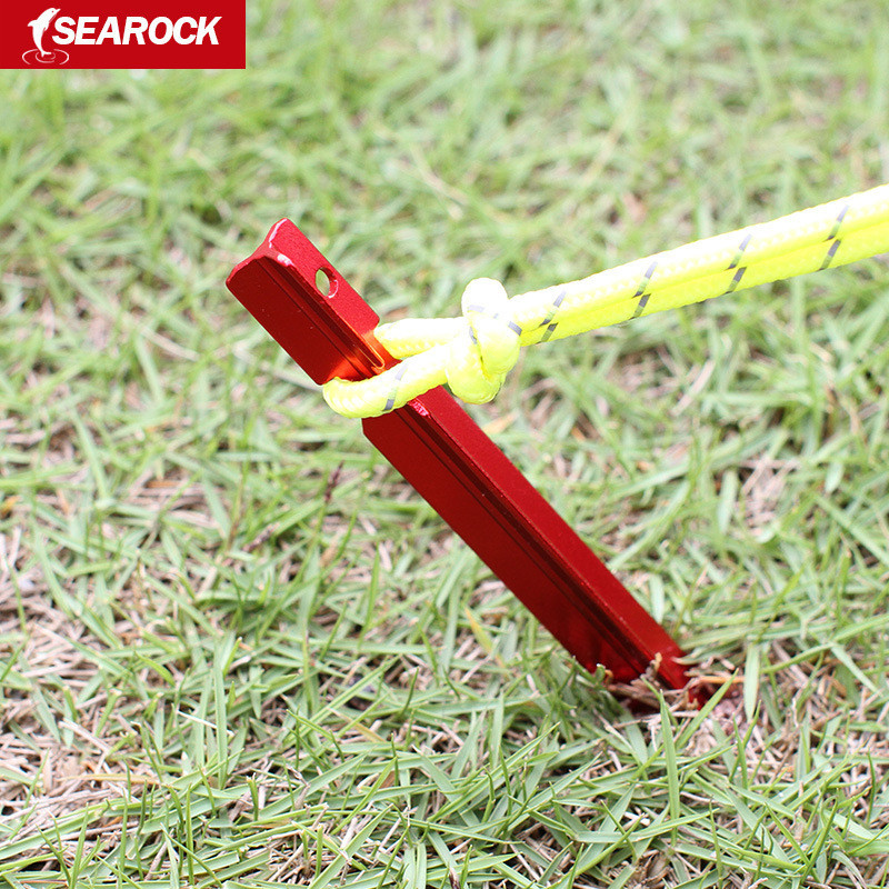 [at] Outdoor Aluminum Alloy Ground Nail Tent Wind Rope Accessories 