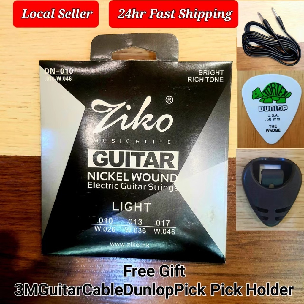 ZIKO Electric Guitar Strings Extra Light DN010046 Nickel Wound With