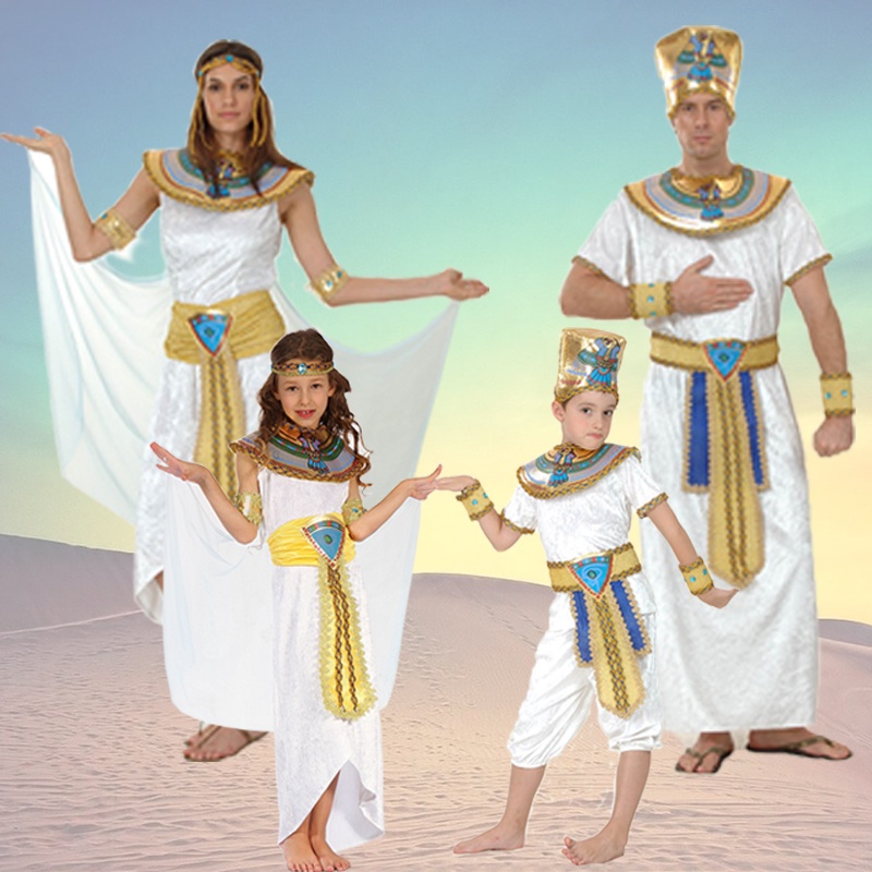 Tesco Halloween cosplay Adult Ancient Egyptian Pharaoh Ancient Roman Nile Queen Children