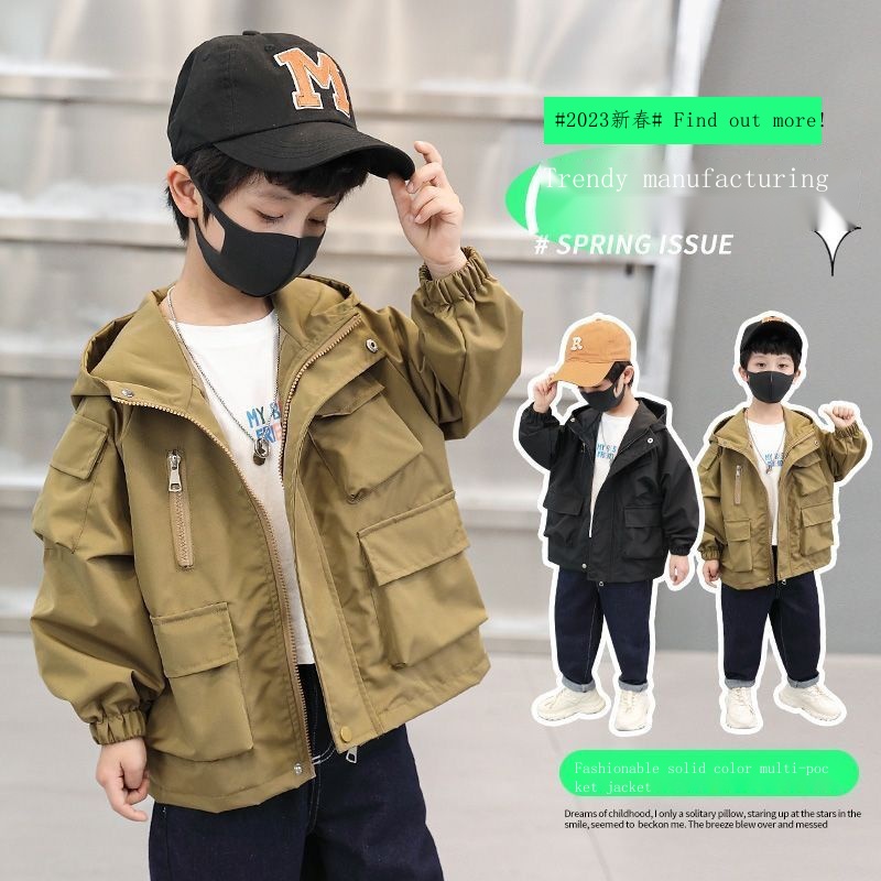 Boys windbreaker spring jacket 2023 new children s jacket handsome ...