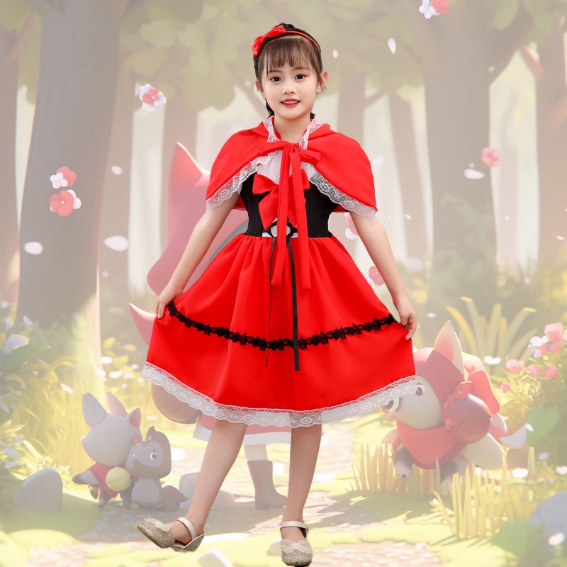 Little Red Riding Hood Children's Performance Costume Girls Halloween ...