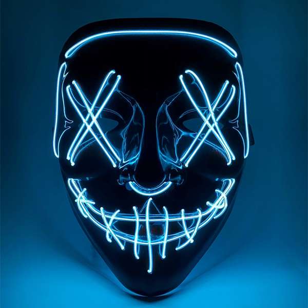 Halloween LED Cold Light Mask Script Kill Werewolf Kill Influencer ...