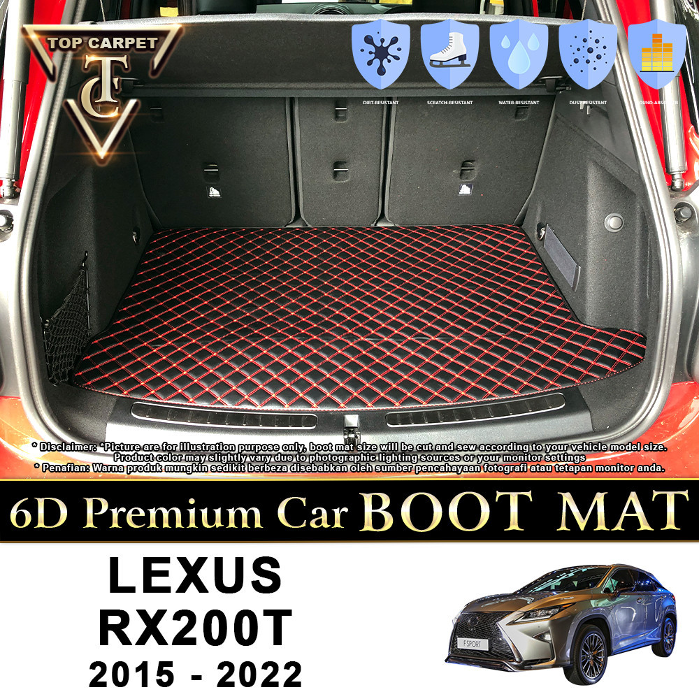 LEXUS RX 200T AL20 ( 2015 - 2022 ) Car Boot Mat PU Leather Cargo Mat ...