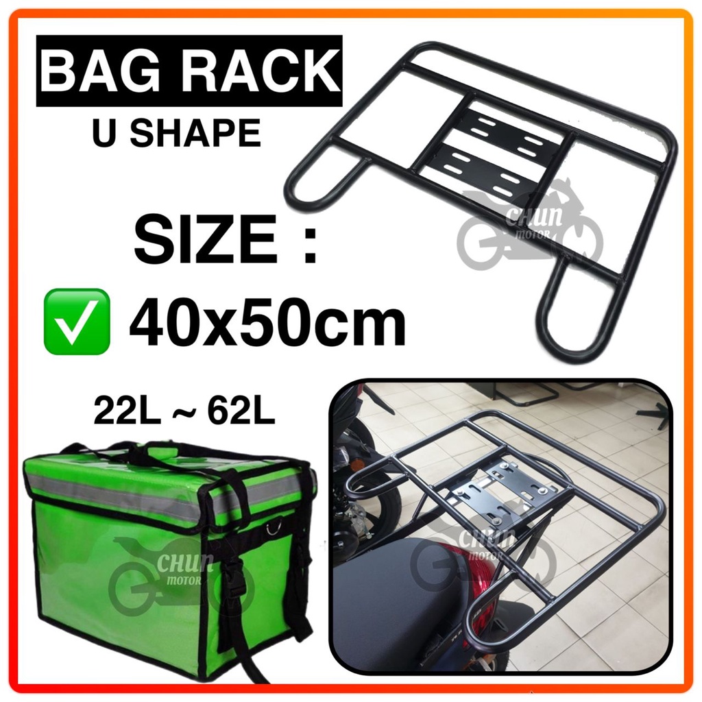 Delivery Bag Rack Motorcycle / Food Bag Rack / Bag Carrier / Box Tapak
