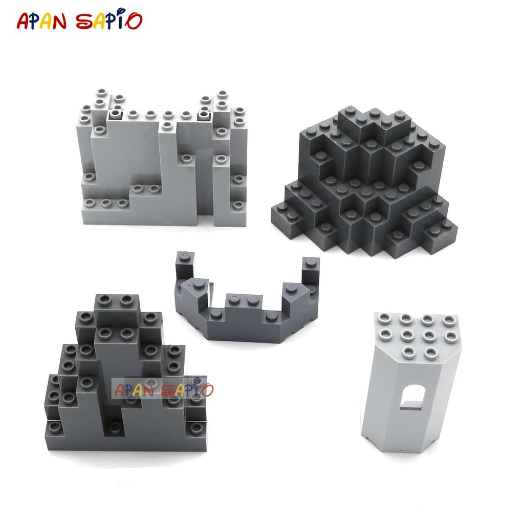 Ready Stock Toy Building Blocks Assembling Toys DIY Rockery Rock City ...