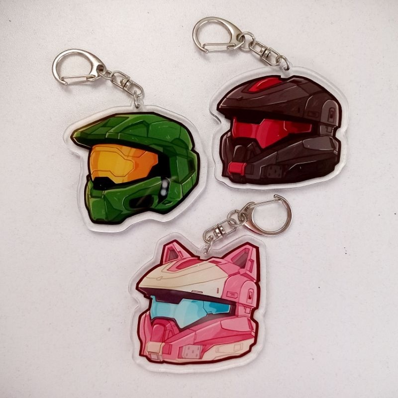 Halo Spartan Acrylic Keychain Meowlnir, Master Chief, Mark 7 | Shopee ...