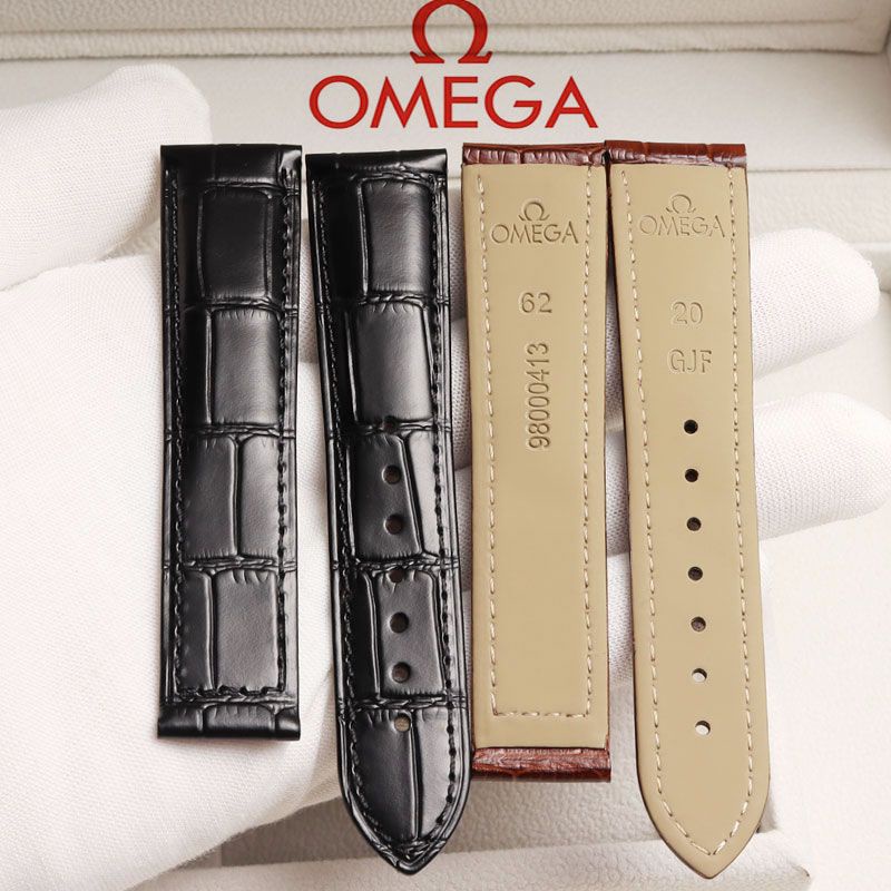 Watch strap OMEGA Omega watch strap genuine leather men s and women s Butterfly Flying Seamaster Speedmaster original elegant authentic chain