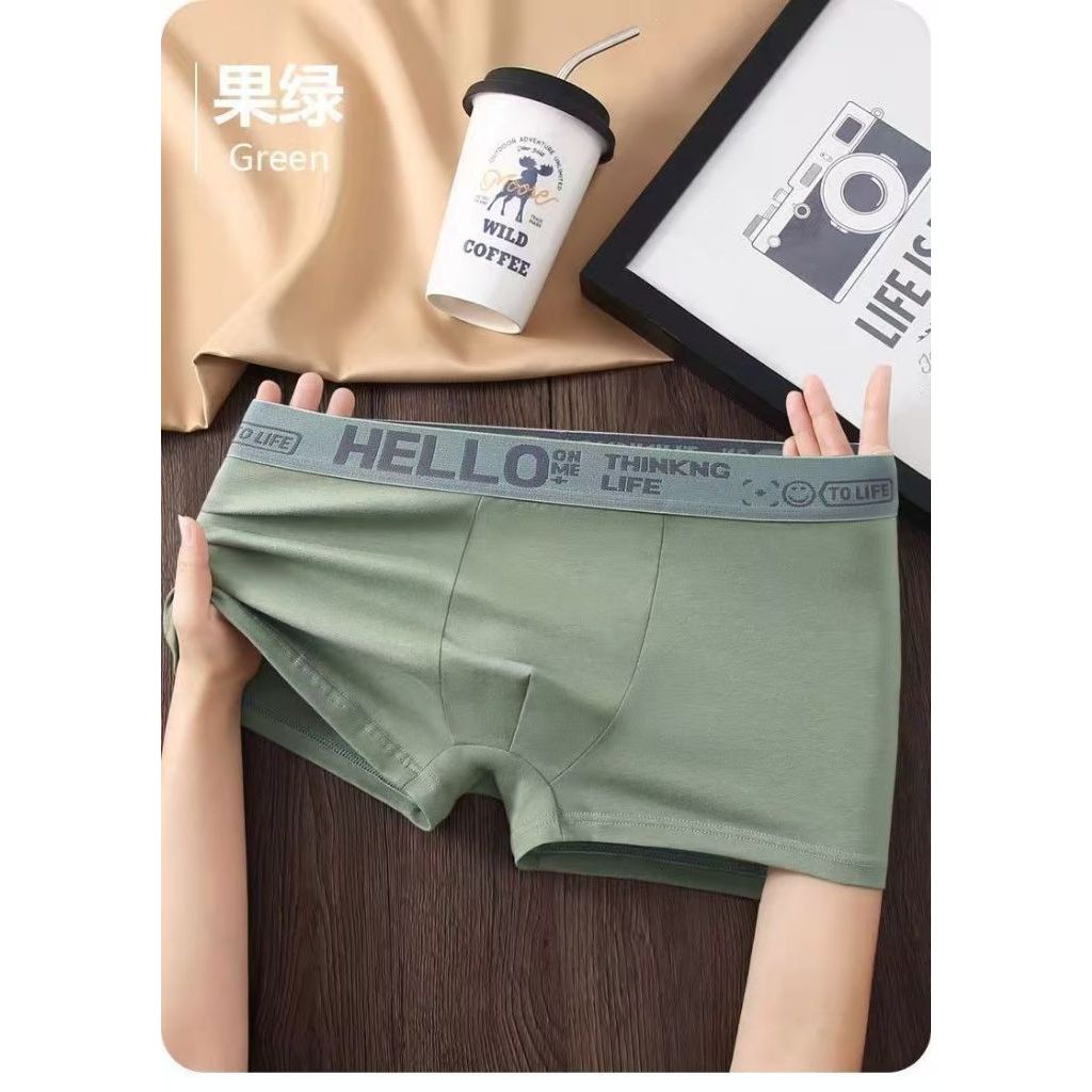 HELLO Boxer Lelaki Comfortable Fit Cotton Stretch Big Size 3XL | Shopee ...