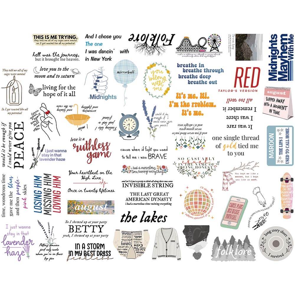 [Large stickers]52PCS Alison Swift Taylor Folk Song Stickers for Laptop ...