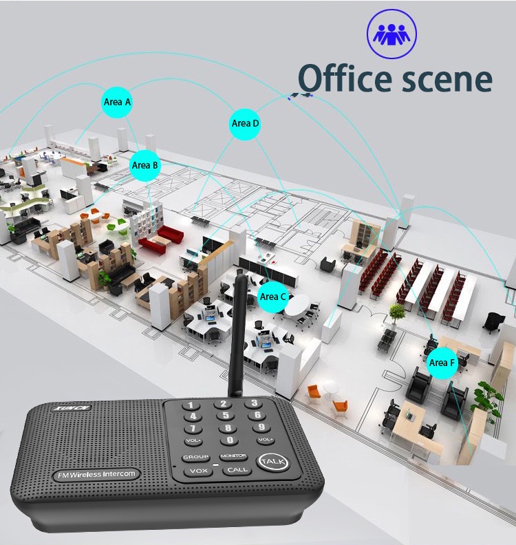 XUNCN Intercoms, Wireless Intercom System for Home, Long Range House ...
