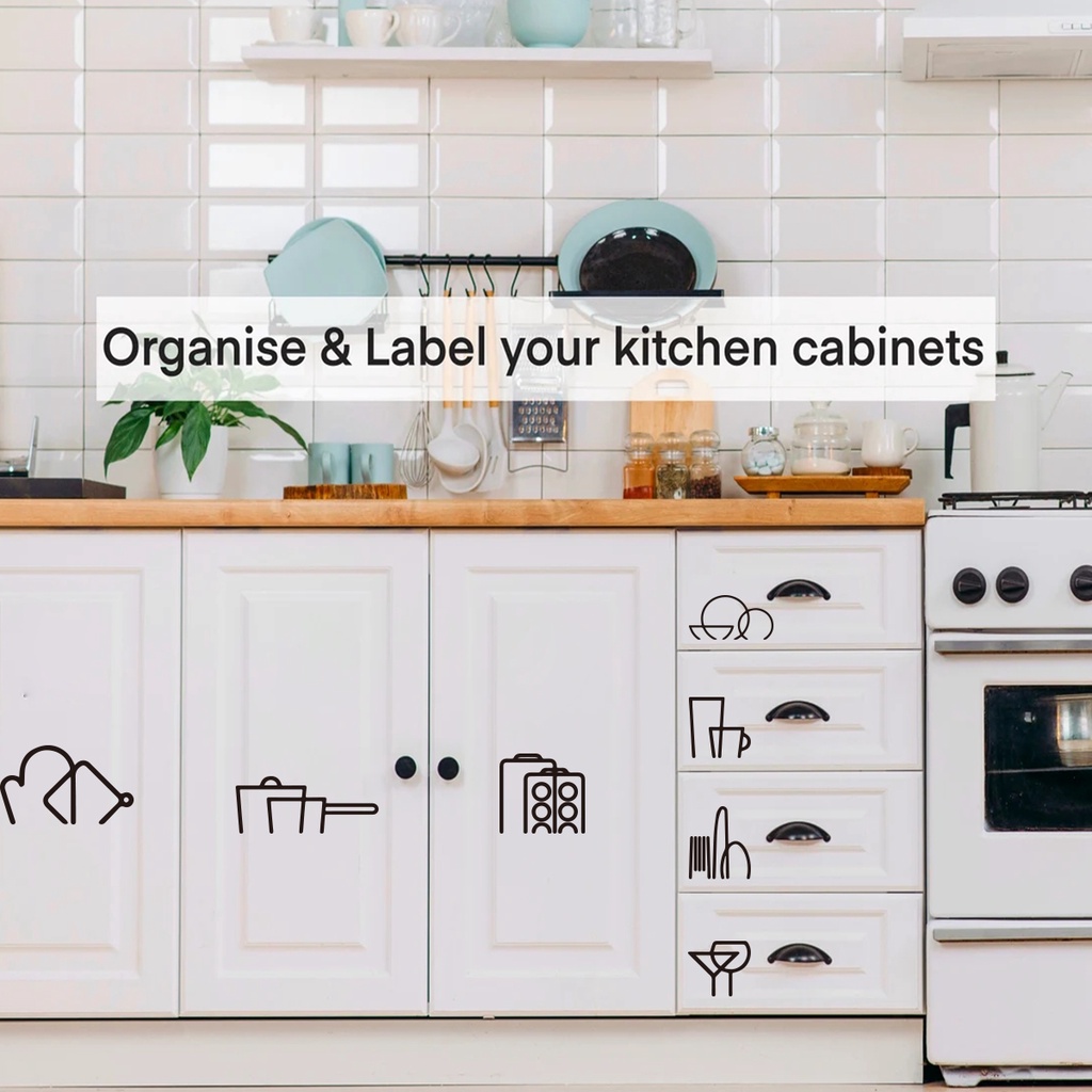 vinyl sticker for kitchen Label sticker kitchen decals decor | Shopee ...