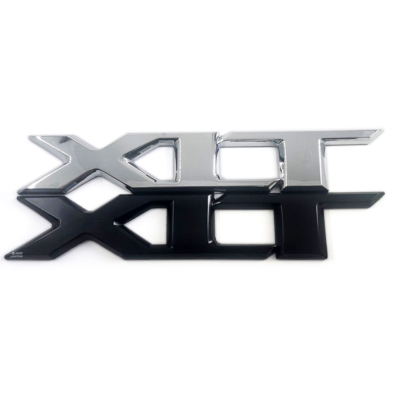 1 X Metal Black Chrome XLT Letter Logo Car Auto Rear Trunk Emblem Badge ...