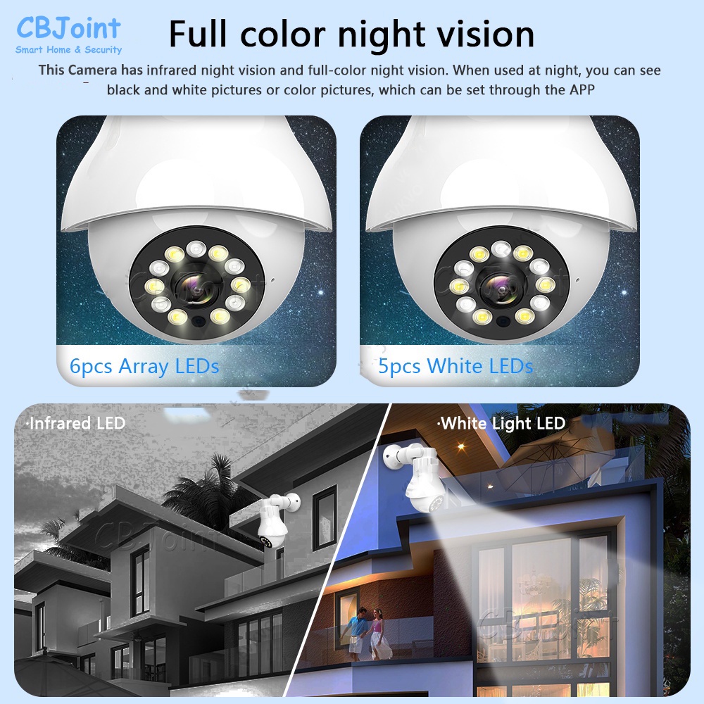 V380 Pro CCTV Wireless CCTV Bulb CCTV WIFI CCTV Fish eye Camera Bulb ...