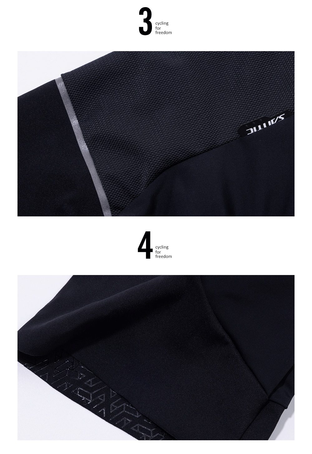 Santic Men's Winter Cycling Bib Pants - Thermal Fleece 4D Padded Bike Tights