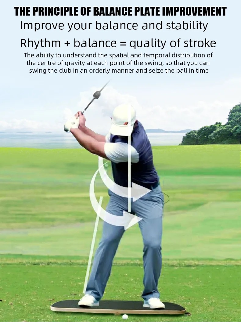 PGM golf swing balance board training aid center of gravity transfer ...