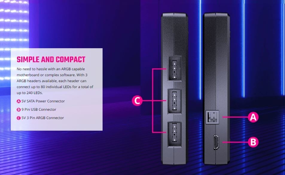 Cooler Master ARGB LED Controller A1 - GEN 2 MFY-ACBN-NNUNN-R2 | Shopee ...