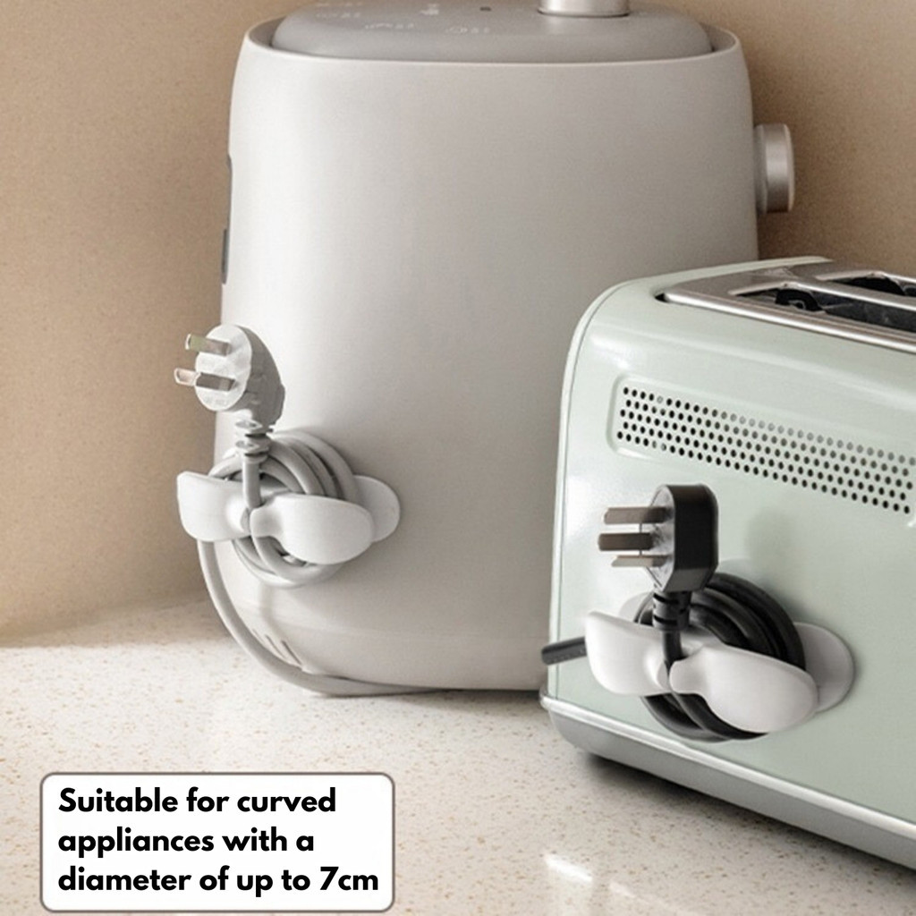 HomePlus ️ Cable Holder Wall Mount Clip Power Cord Organizer Adhesive