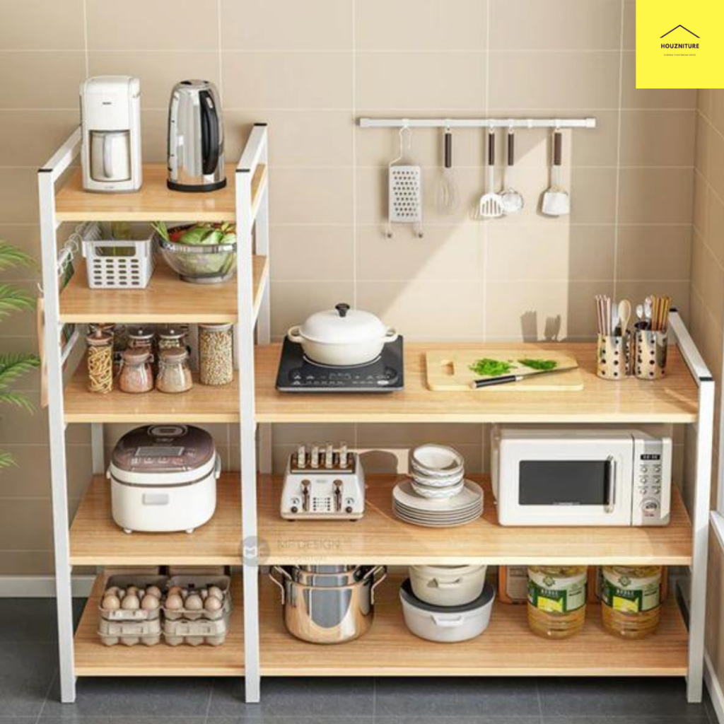 Multi-Layer Kitchen Rack Storage Cabinet Storage Rack Multi-functional ...