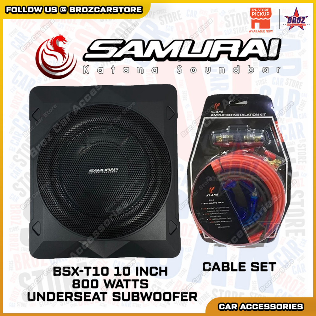 SamuraiKatana Soundbar BSXT10 Powered Sub woofer 10 Inch Low Profile