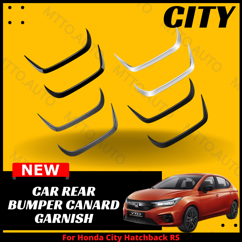 MTTO Honda City Hatchback RS Exterior Car Rear Bumper Canard Trim