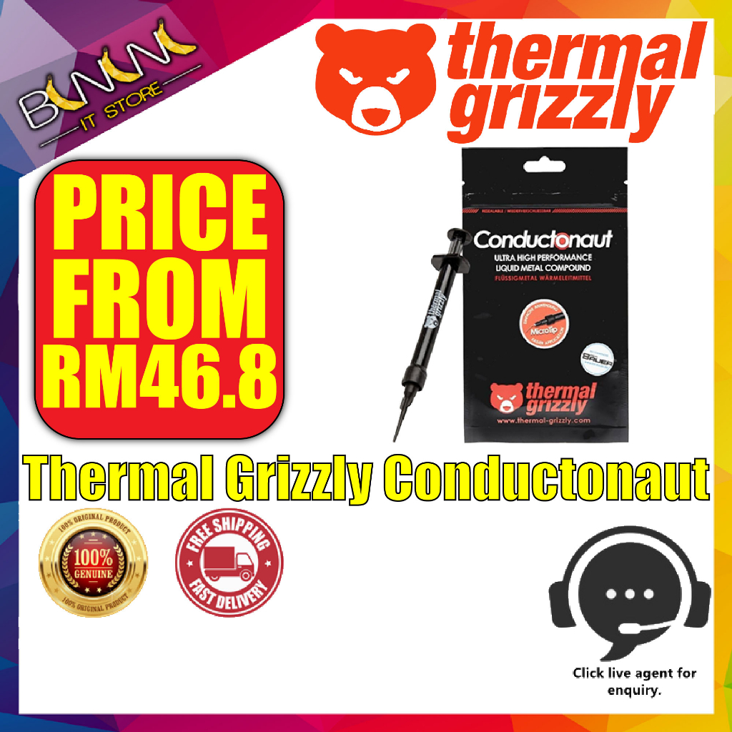 THERMAL GRIZZLY CONDUCTONAUT 1G LIQUID METAL | Shopee Philippines