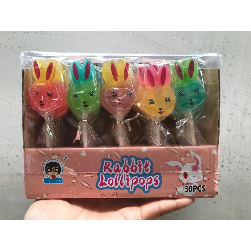 30 Pcs Rabbit Lollipop Fruit Flavoured Assorted HALAL | Shopee Philippines
