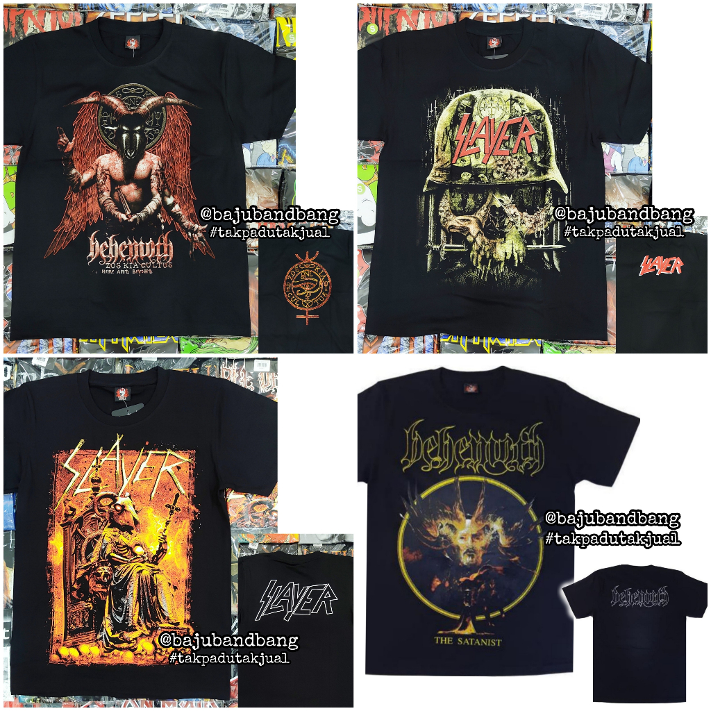 Baju Band Slayer Behemoth Band Tshirt Blood Abyss Angel Slaves Satanist ...