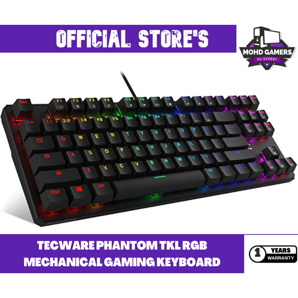 TECWARE PHANTOM TKL RGB MECHANICAL GAMING KEYBOARD | Shopee Philippines