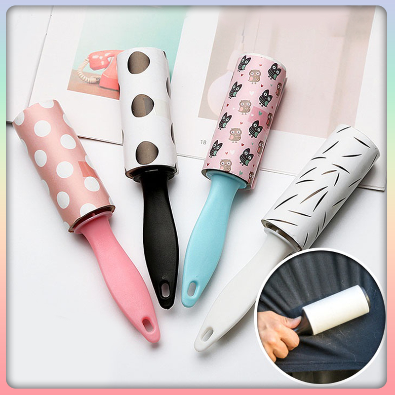 Portable Strong Sticky Dust Hair Cleaning Roller Tearable Paper Lint ...