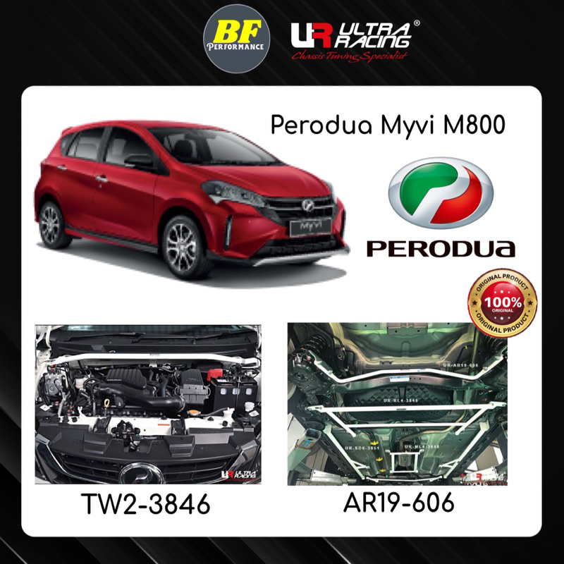 Ultra Racing Safety Bar Perodua Myvi Gen3 M800 Stage 1 Front Bar Rear ...