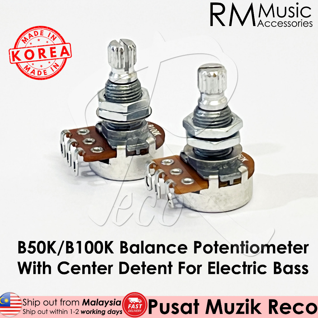 RM B50K B100K Balance Potentiometer With Center Detent For Electric