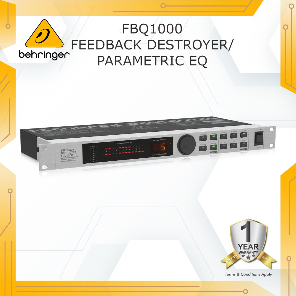 BEHRINGER FEEDBACK DESTROYER FBQ1000 Automatic and UltraFast Feedback