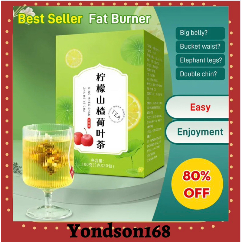 Lemon Hawthorn Lotus Leaf Tea/Triangle Tea Bag Combo /[20 packs/box ...
