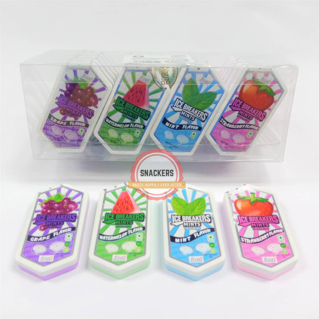 Leaf 20Pcs Candy Ice Breakers Mints Coolmint Grape / Watermelon / Mint