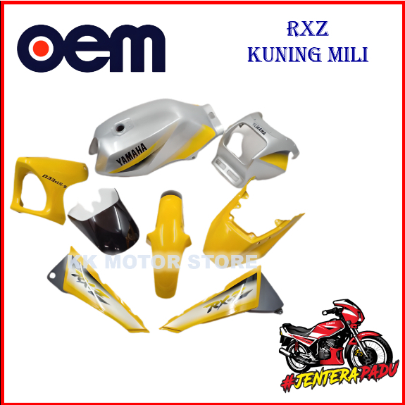 (100% Oem!!!) Coverset RXZ BOSS OEM Yellow MILI (FULL TANAM) | Shopee ...