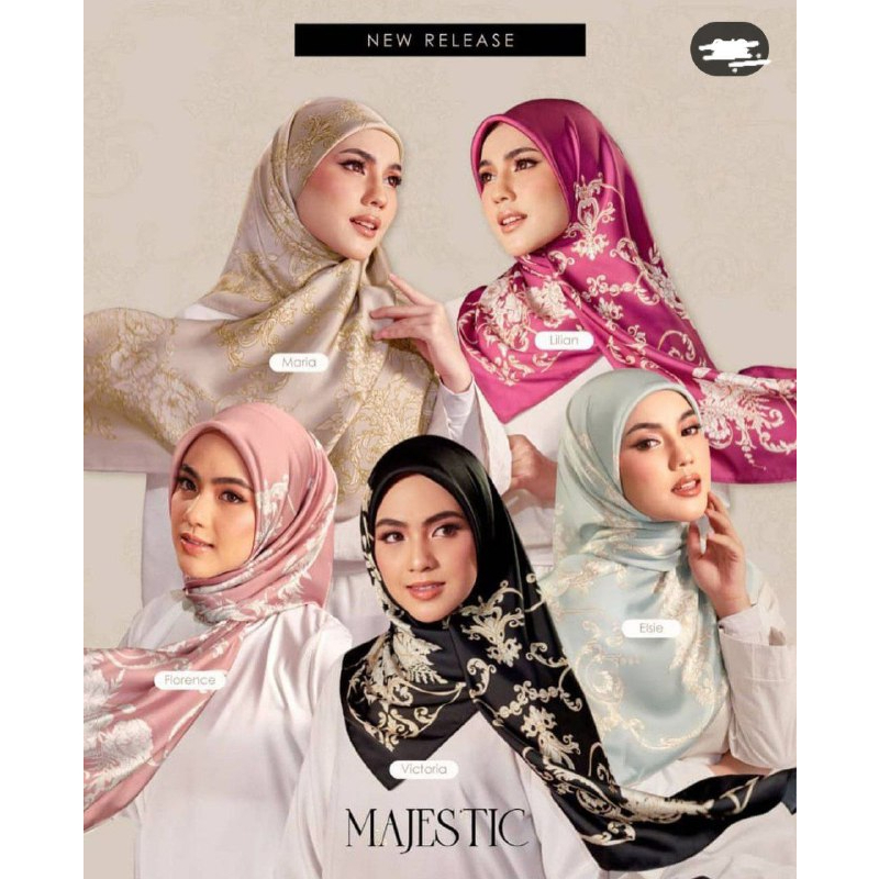 TUDUNG RUFFLE SATIN SQUARE & SHAWL (MAJESTIC COLLECTION) | Shopee ...